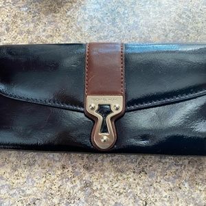Michael Kors Black Patent Leather Wallet